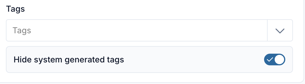 The tags section of a person record's Profile tab